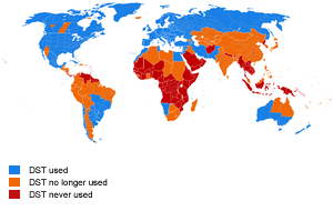 Daylight Savings Time Map