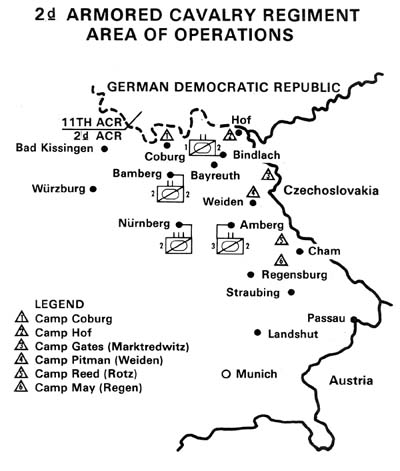 Patrol area of the 2nd Armored Cavalry Regiment